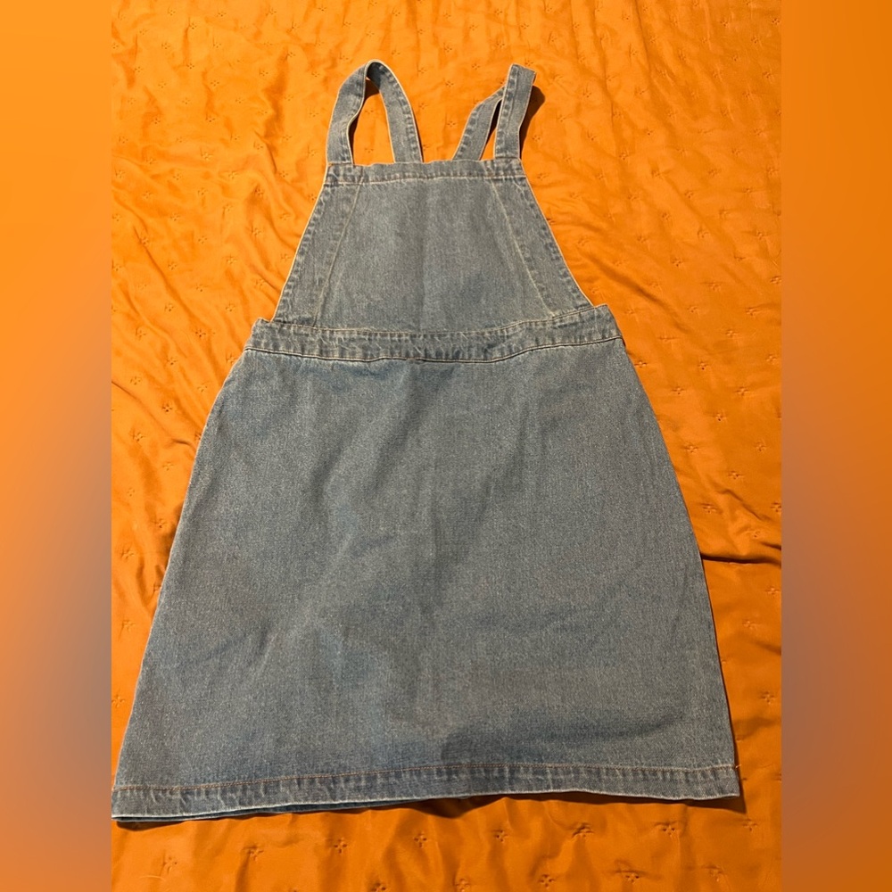 Denim overall dress